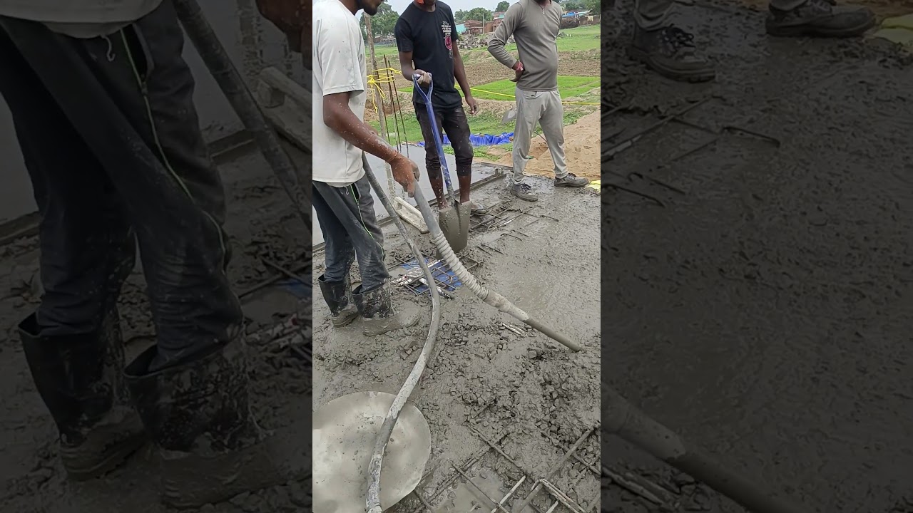 RCC ROOF CASTING WITH VIBRATOR