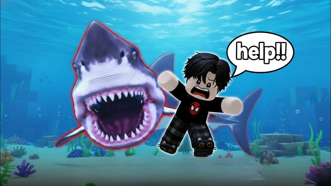 AKU JADI IKAN TAPI DI ROBLOX DAN HARUS KABUR DARI KEJARAN HIU GANAS!!! 😱