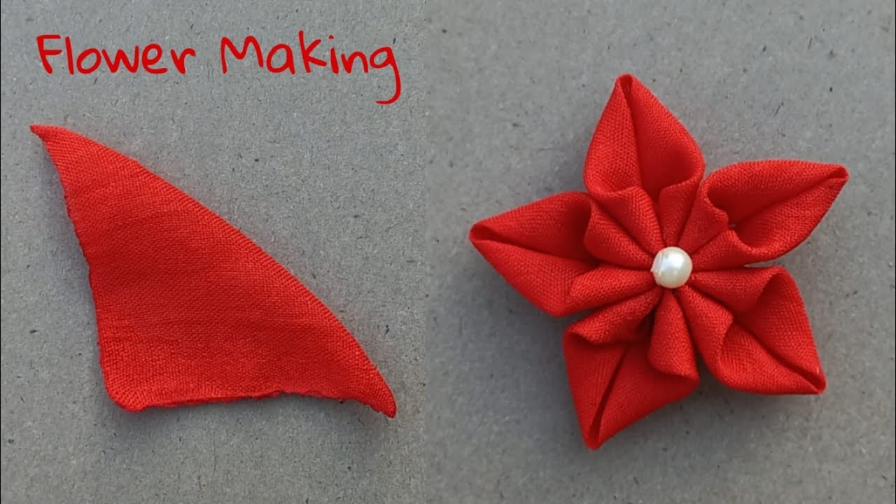 DIY Ribbon Flowers | Amazing Ribbon Art | Amazing ribbon flower trick | Ribbon Flower making