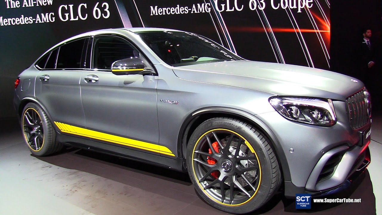 2018 Mercedes AMG GLC 63 S Coupe - Exterior and Interior Walkaround - Debut 2017 New York Auto Sho