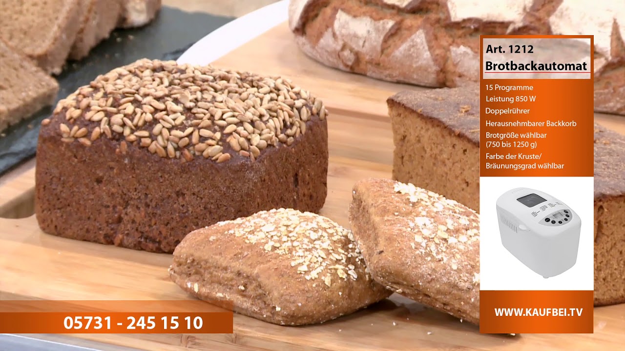 Brotbackautomat I 15 Programme I Brotbackmaschine weiß I 850 W I ​Brotbäcker