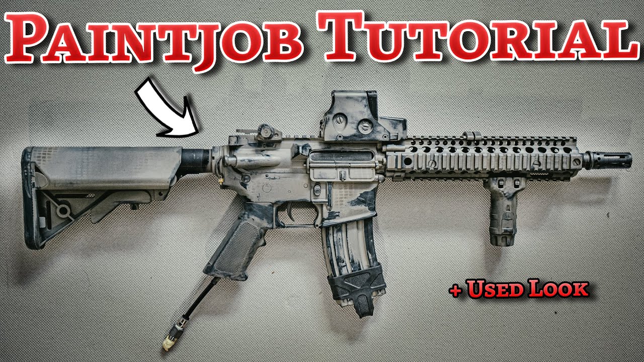 How to paint a rifle !!! Paintjob + used look Tutorial