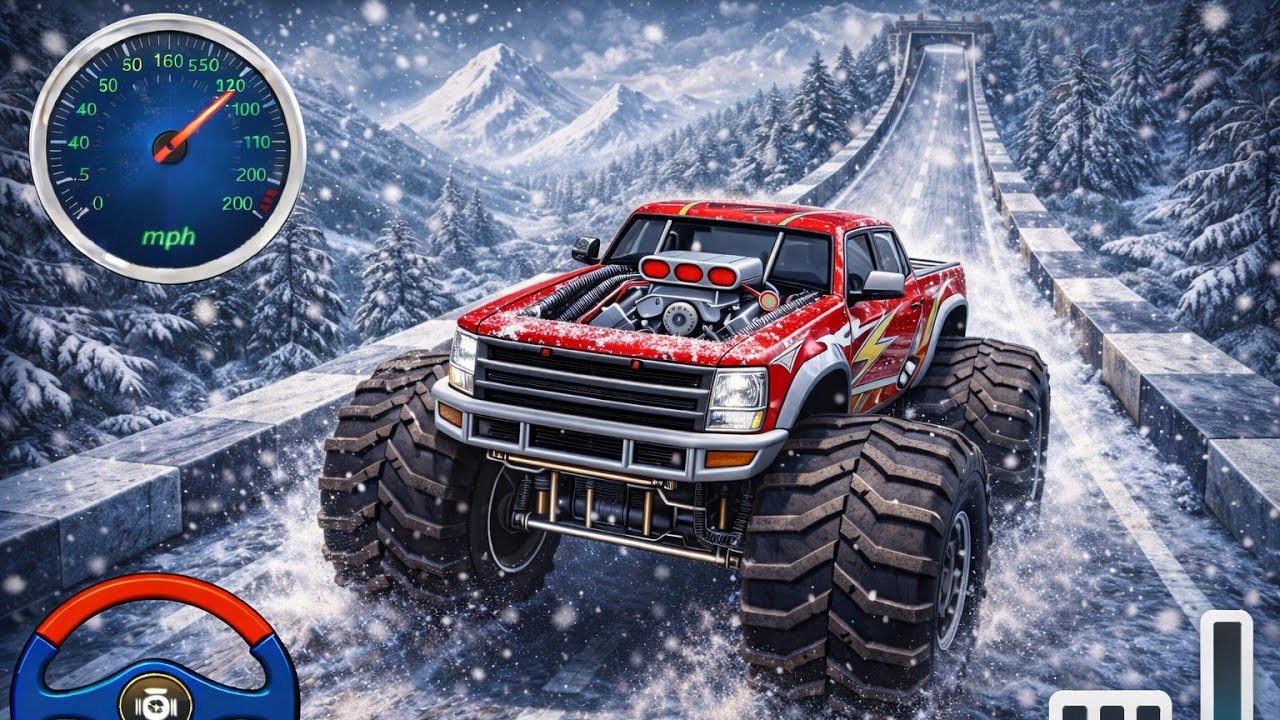 Monster Truck Rider Game Full Gameplay 🚚🔥 Extreme Offroad Racing, Crazy Stunts & Big Jumps | Hindi