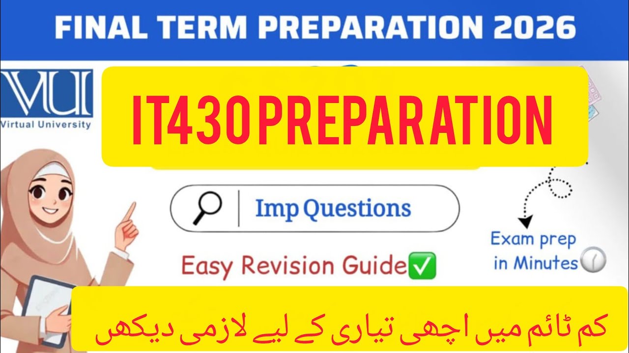 IT430 Information Final Term Preparation 2025 & 2026: Most Important and  Repeated MCQs Past Papers