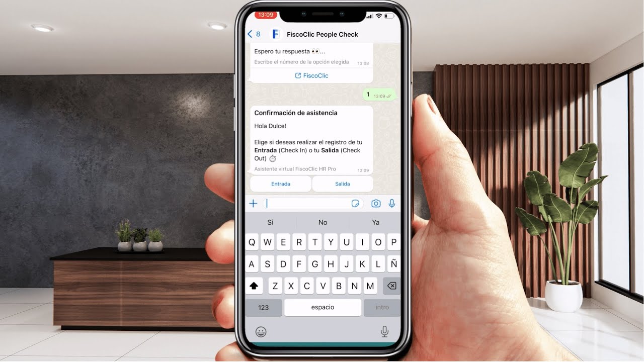 Demo Control de Asistencia desde WhatsApp - FiscoClic People