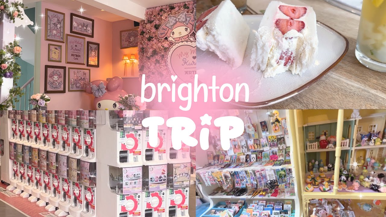 brighton vlog and haul ‧୨୧˚₊  cute shops, cafe hopping, sanrio finds 🍵 - ribbonbrat