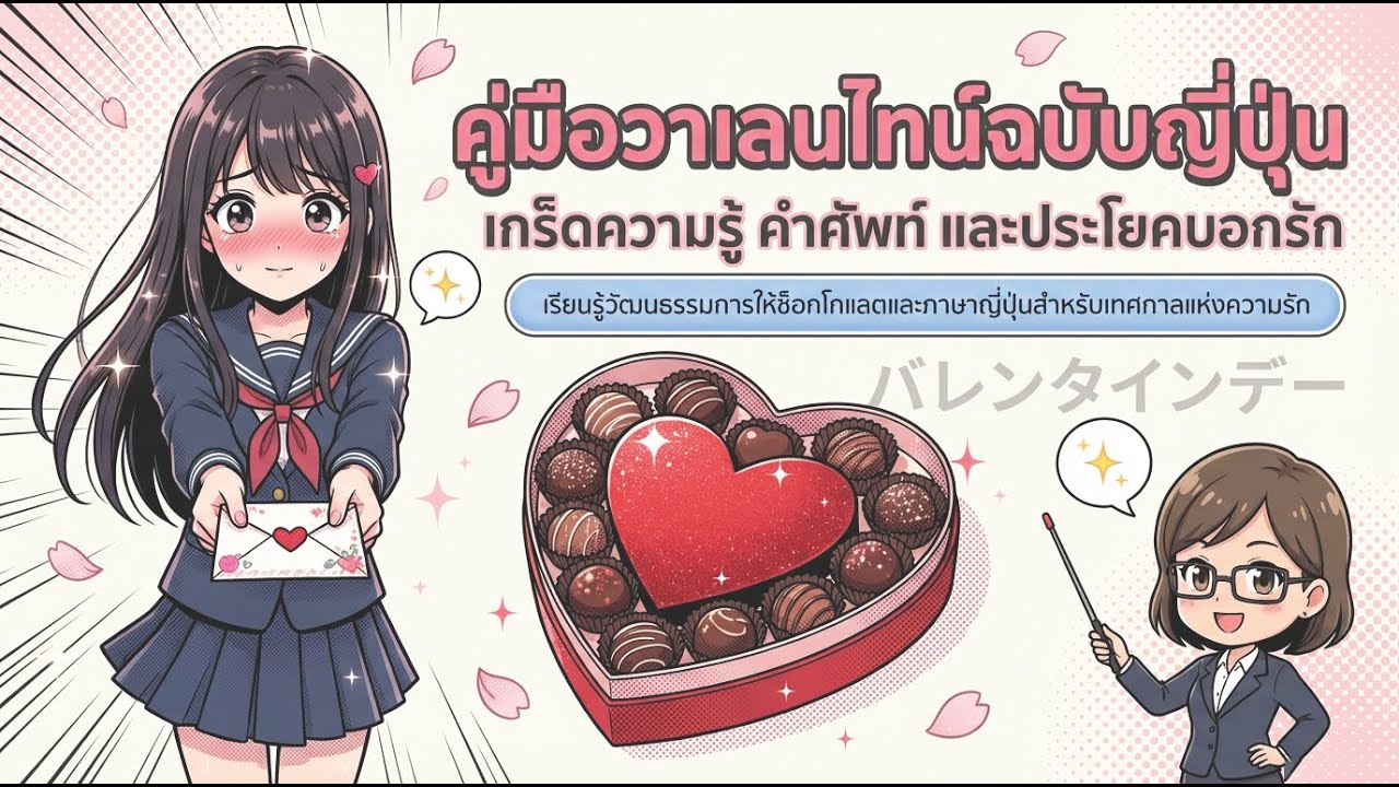 คู่มือวาเลนไทน์ฉบับญี่ปุ่นที่ไม่เหมือนใครในโลก!#เรียนภาษาญี่ปุ่น#ภาษาญี่ปุ่นในชีวิตประจำวัน