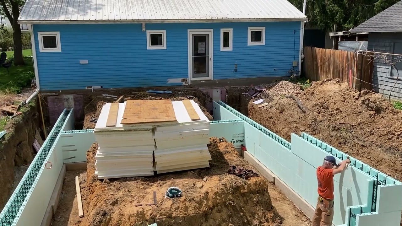 Garage Addition - Nudura ICF foundation installation
