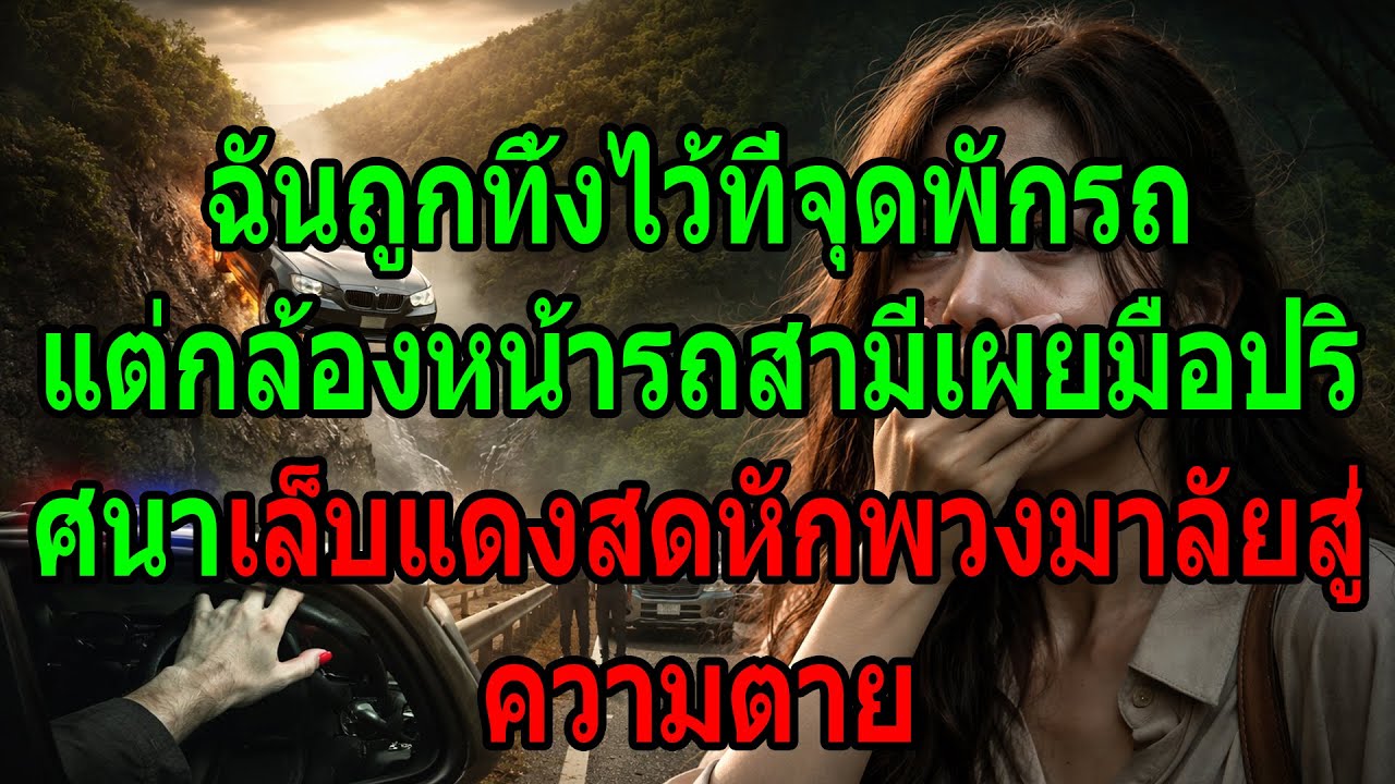 ฉันถูกทิ้งที่จุดพักรถ กล้องหน้ารถสามีเผยมือปริศนาเล็บแดงหักพวงมาลัยสู่ความตาย