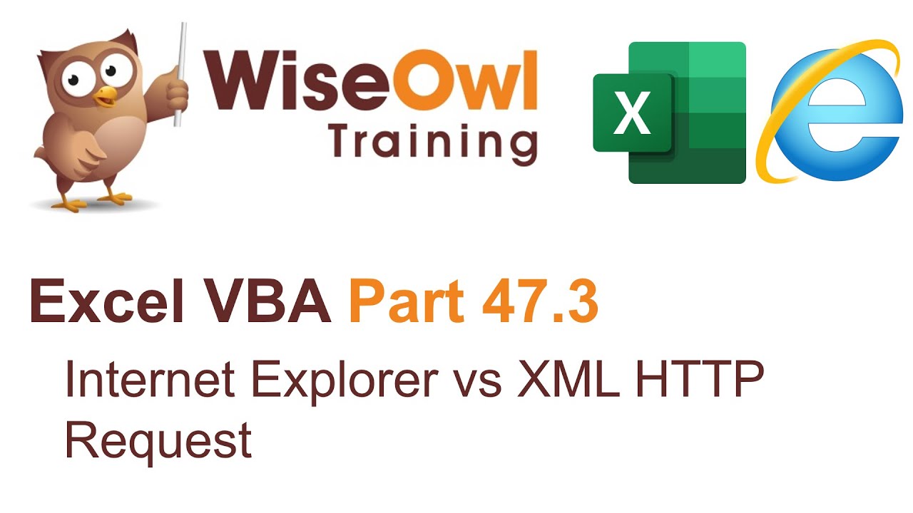Excel VBA Introduction Part 47.3 - Internet Explorer vs XML HTTP Request