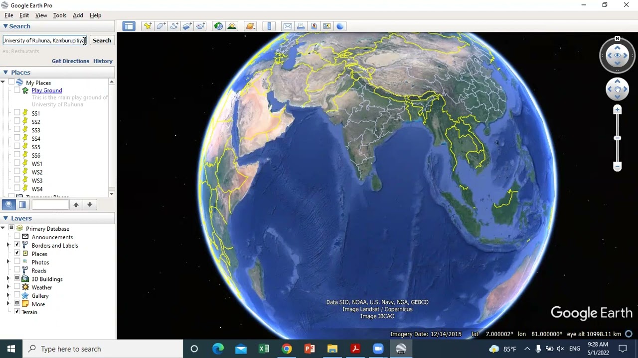Use of Google Earth Pro as a GIS Tool (English/Sinhala)