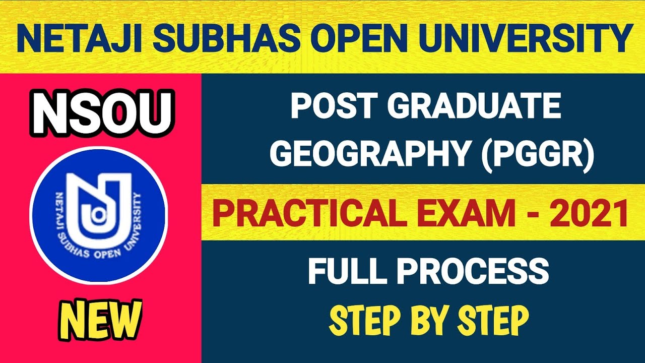 NSOU Geography PG Practical Exam 2021 Full Process Step by Step ne || Netaji Subhas Open University