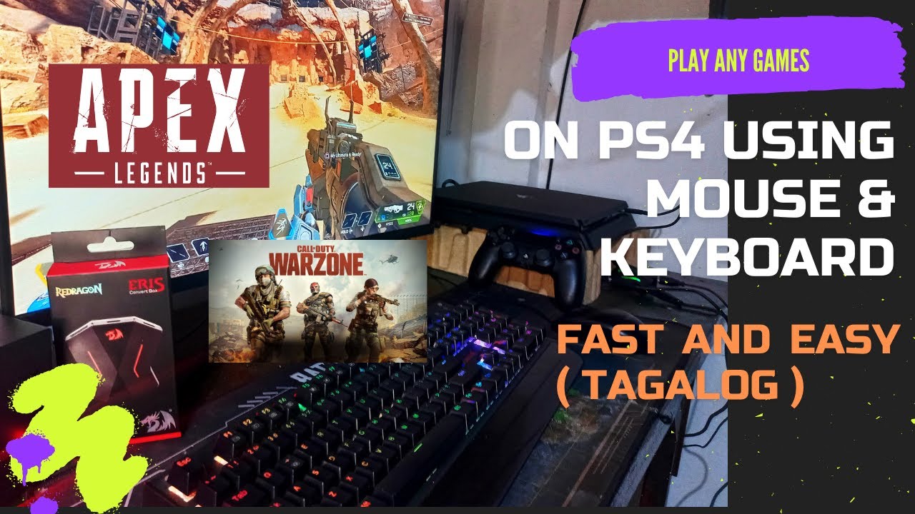 HOW TO PLAY ANY GAMES ON PS4 USING MOUSE & KEYBOARD (TAGALOG)