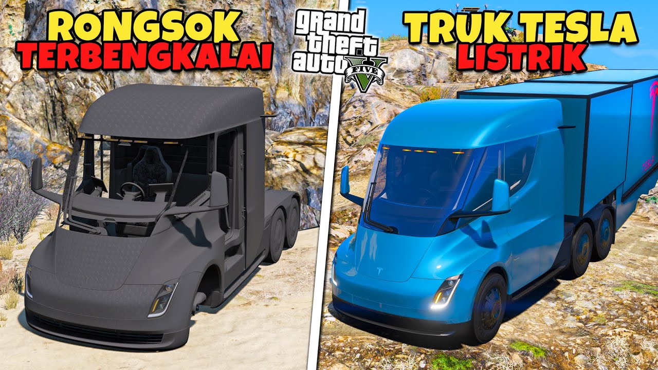 Aku Menemukan TRUK TESLA Langka Sudah Rongsok Terbengkalai - GTA 5 MOD