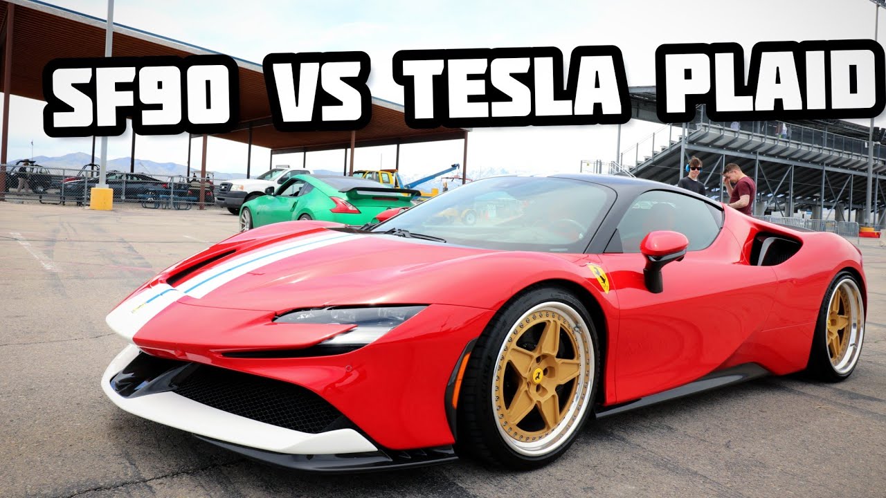 Ferrari SF90 Stradale Vs Tesla Plaid!!