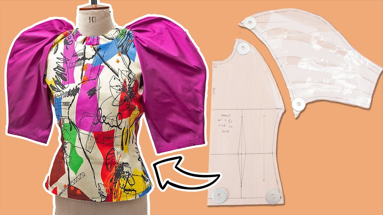 Round PUFF SLEEVE Bodice Pattern Tutorial | Detailed Pattern + Sewing Tutorial | Kim Dave