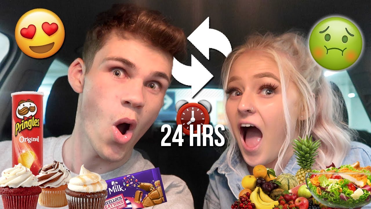 I Swapped DIETS with my BOYFRIEND for 24 HOURS...