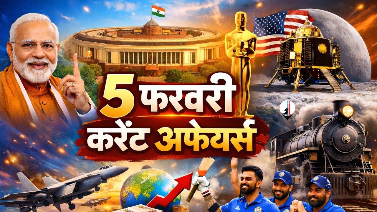 5 फरवरी 2026 करंट अफेयर्स: भारत-यूएस ट्रेड डील और सैन्य अभ्यास 'खंजर' की शुरुआत #currentaffairs #tha