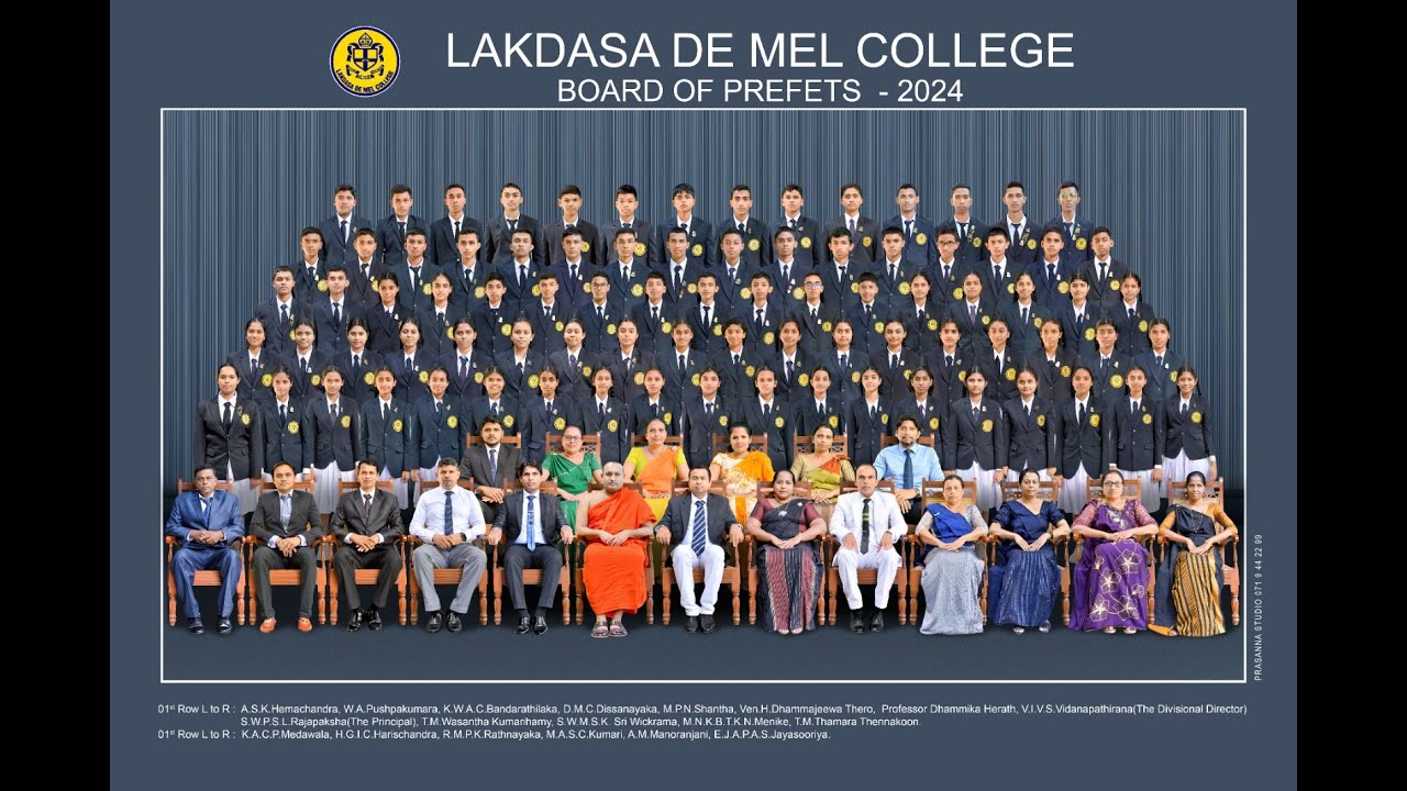 Lakdasa De Mel College - Prefect Board - 2024
