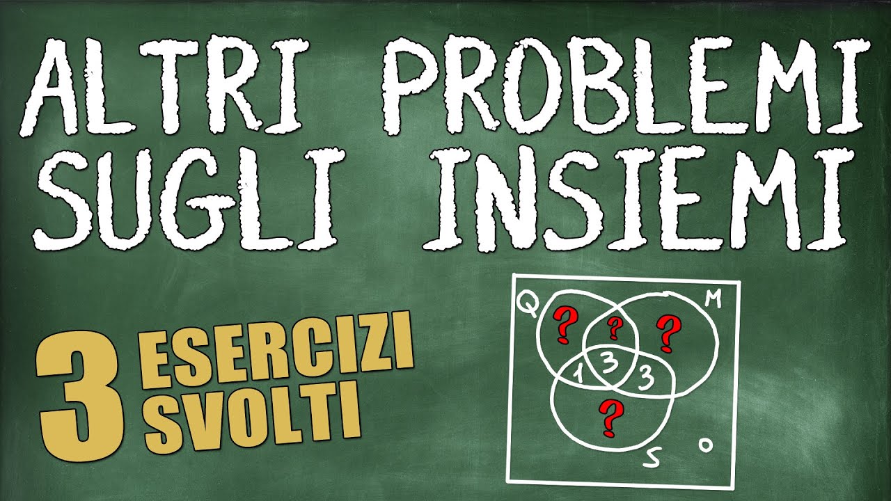 Altri Problemi sugli Insiemi - Esercizi Svolti con Strategia di Risoluzione!