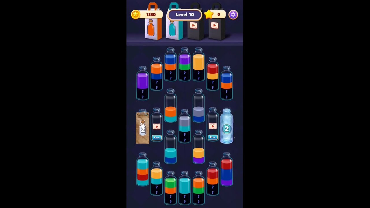 Water Match - ASMR Water Sort - Levels 1-10