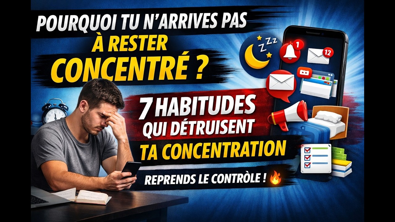 Pourquoi tu n'arrives pas à te concentrer?