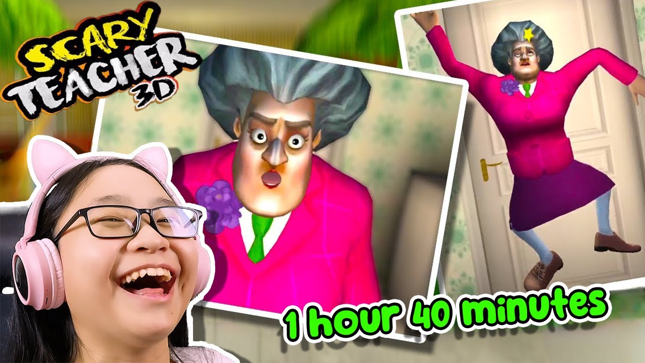 I Played Scary Teacher 3D for 1 Hour 40 Minutes! (SUPERCUT PART 5)