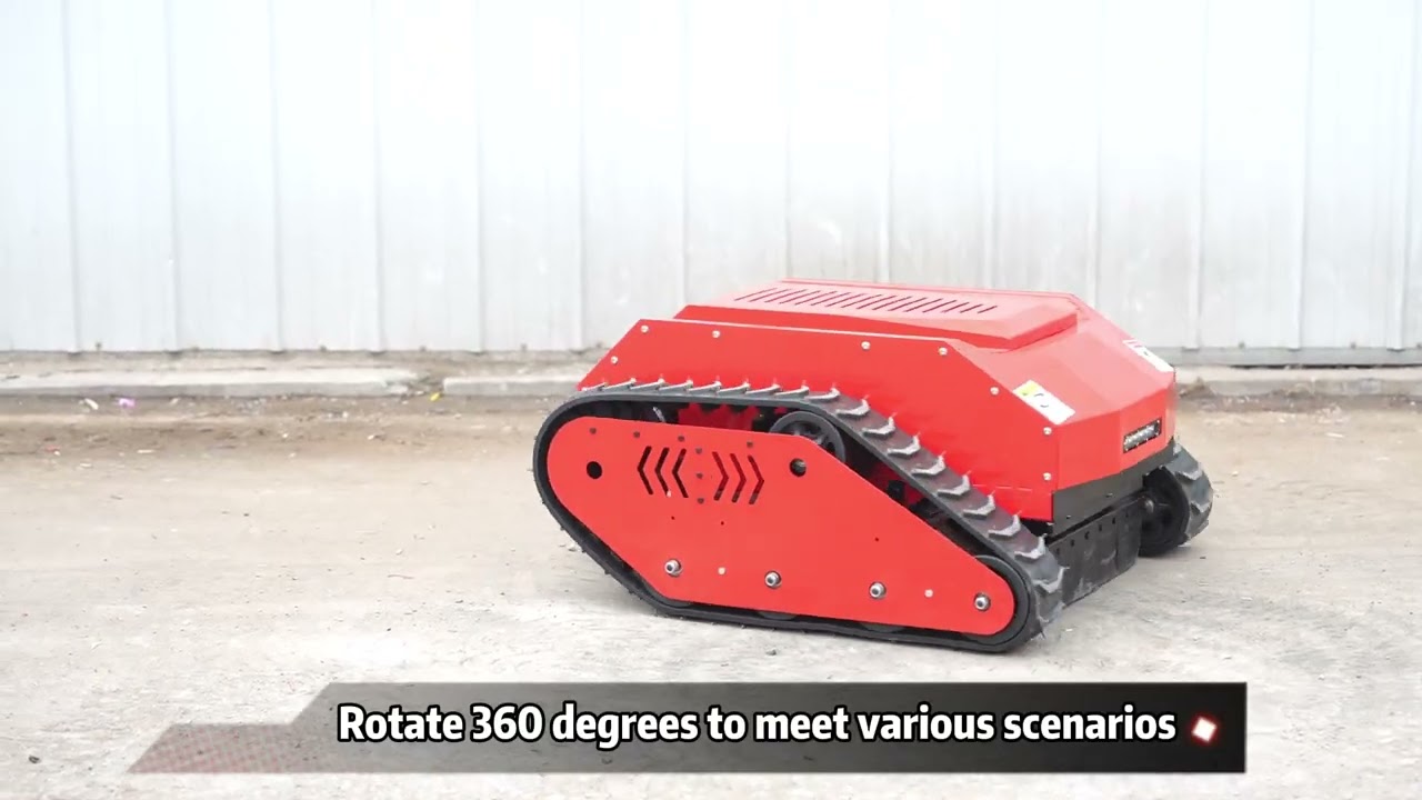 Chinese remote-controlled lawn mower！