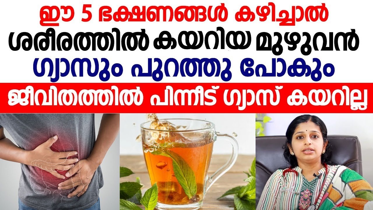 ശരീരത്തിൽ കയറിയ ഗ്യാസ് മുഴുവൻ പുറത്തുപോകാൻ ഈ ഭക്ഷണങ്ങൾ കഴിച്ചാൽ മതി | Gas Maran