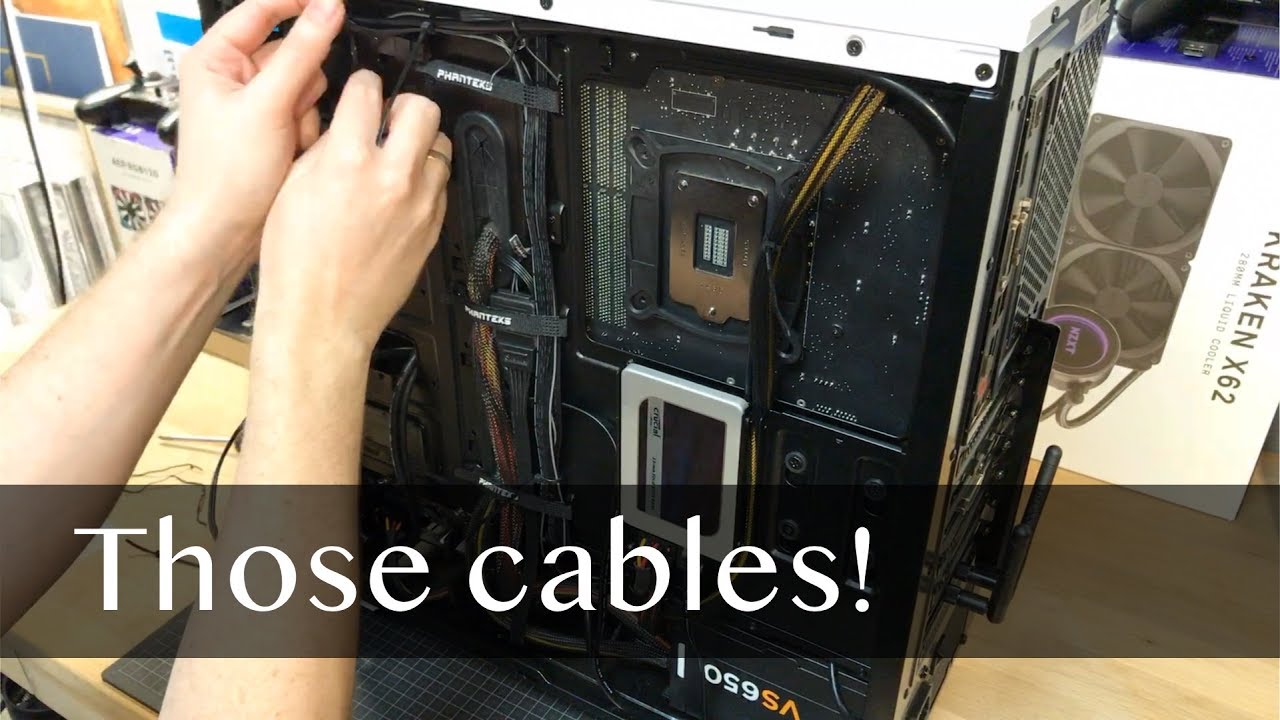 Phanteks Eclipse P400S cable management timelapse