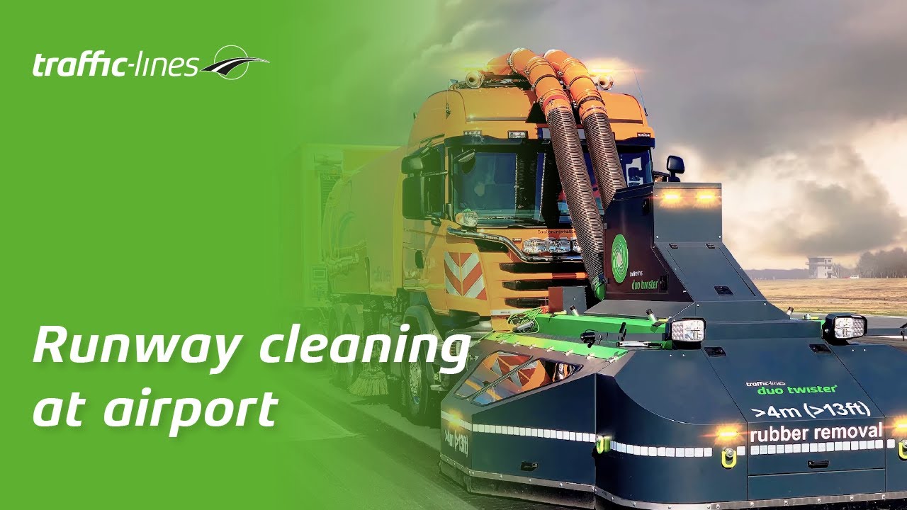 traffic-lines duo twister references rubber removal runway cleaning on airport