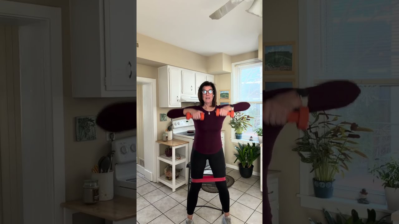 Standing strength and balance workout #SeniorFitness #FitnessOver50 #balance fitness 