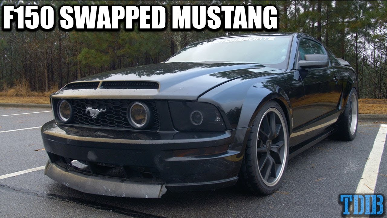 F150 Engine Swapped Mustang GT Review - A Surprisingly ROWDY Pony!
