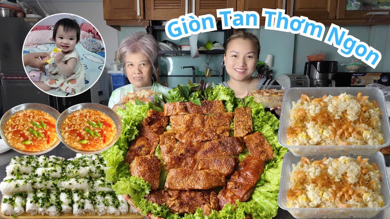Na Nghe Máy Đọc Chữ Lần Đầu 👶 | Xơi Mâm Da Heo Dính Nạt Giòn Tan 🥓