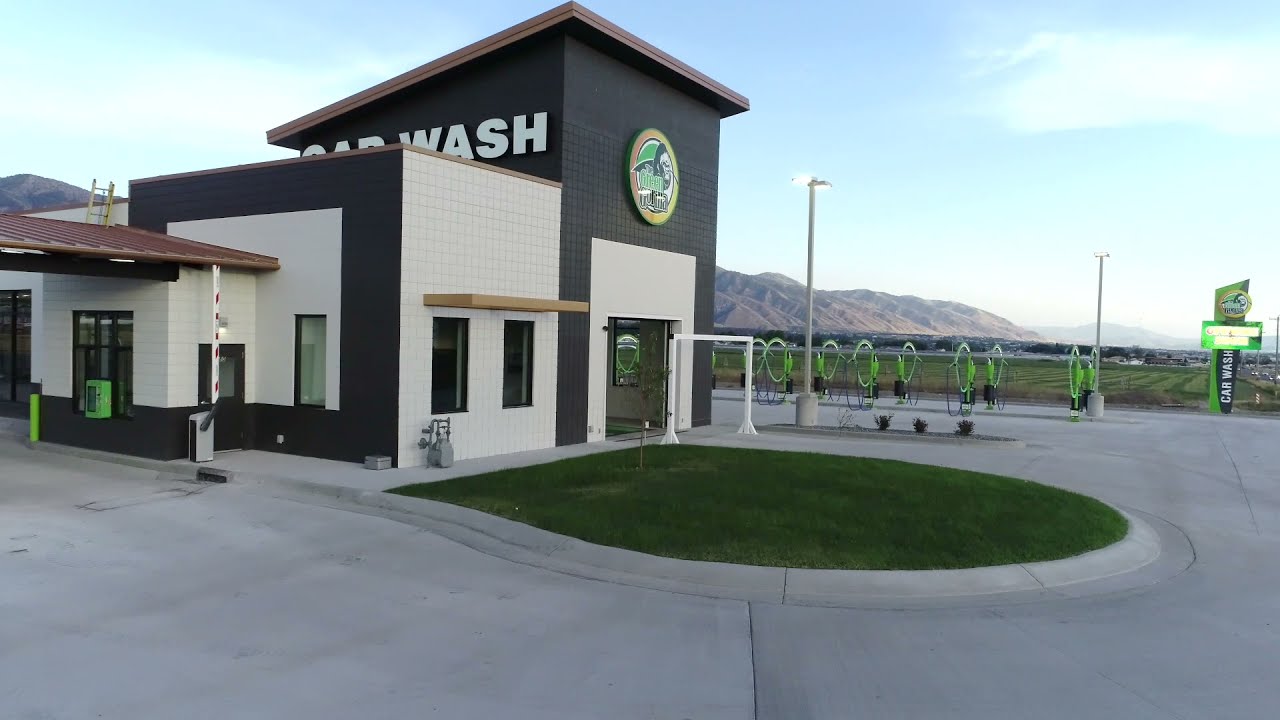 Green Gorilla Express Car Wash Drone Video