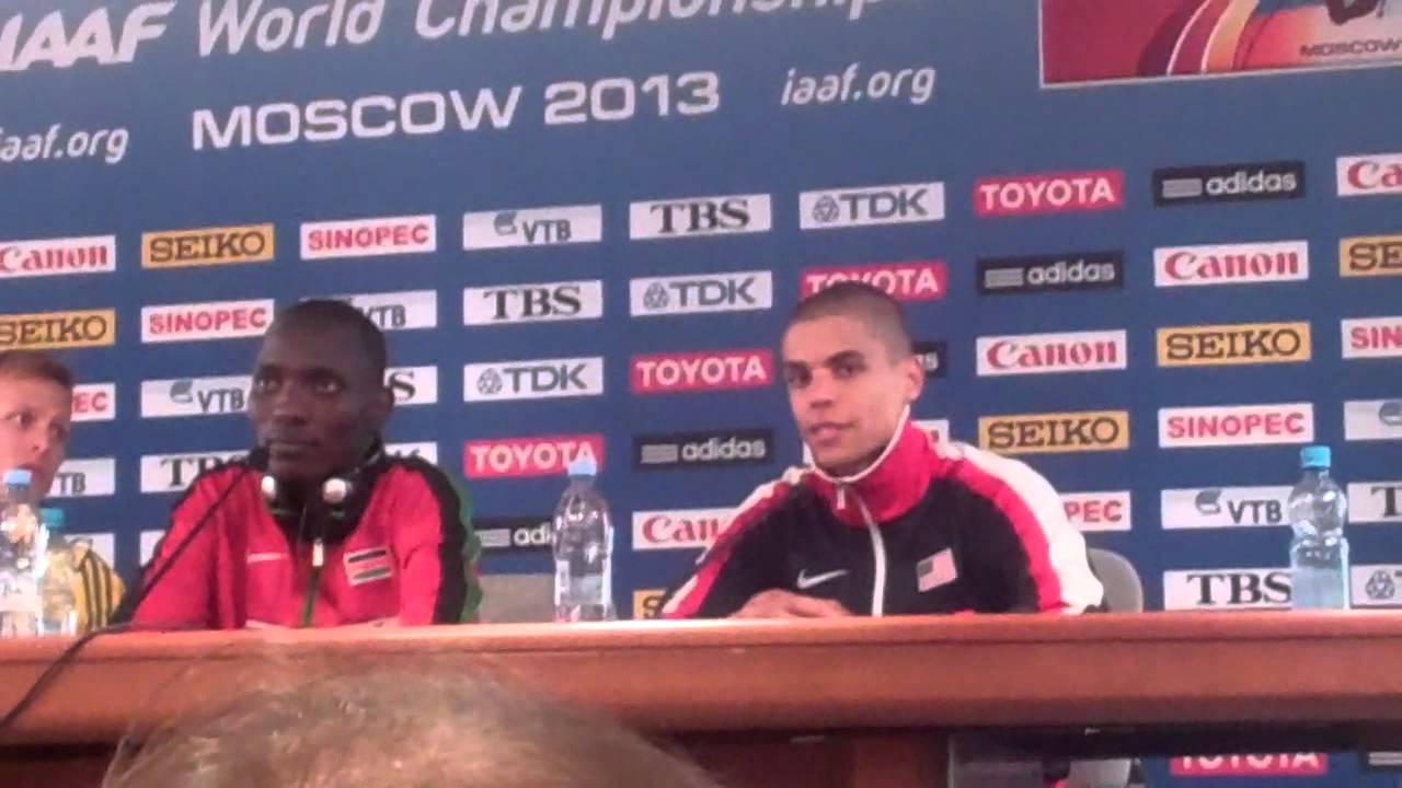 Men's 1500 post-race press conference at 2013 IAAF World Championships (part 1)