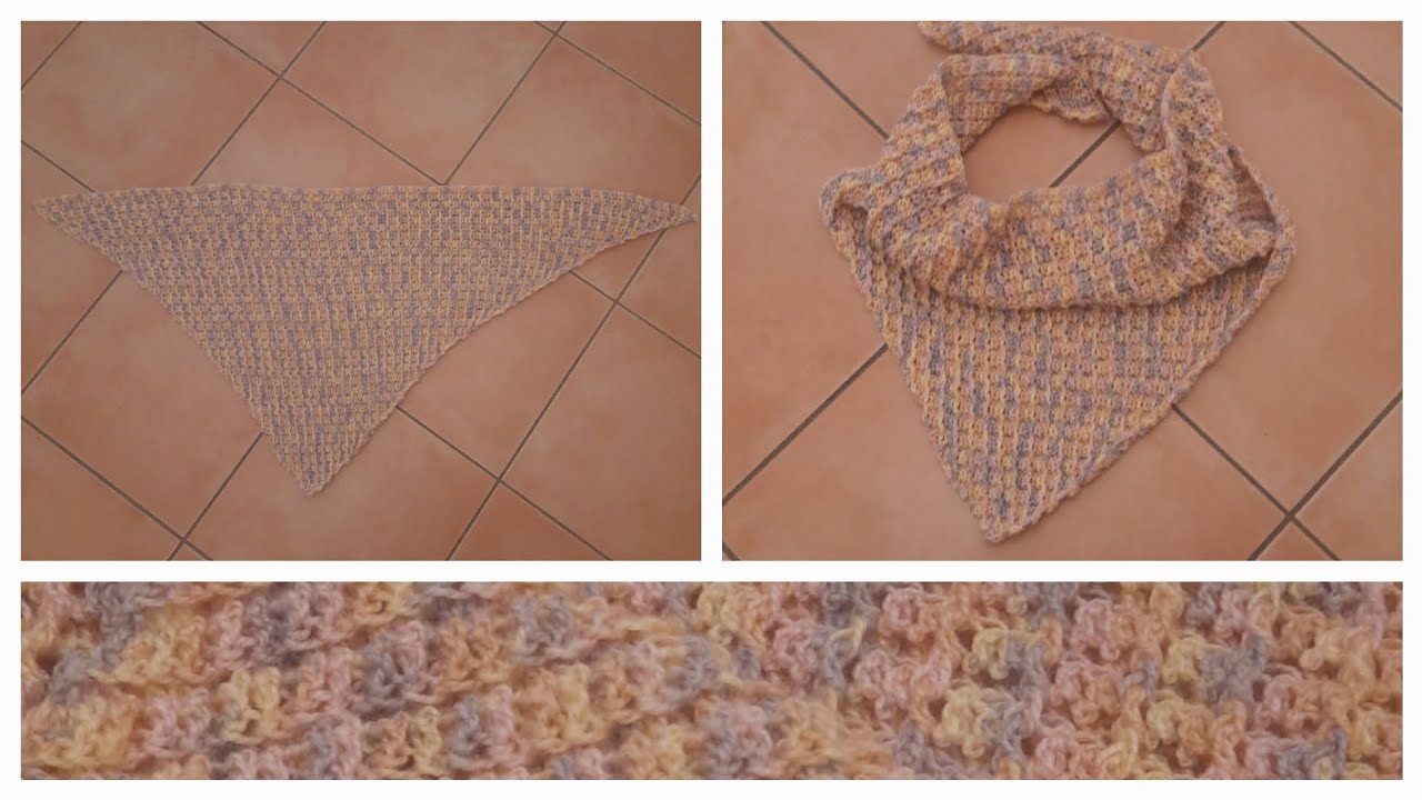asymmetrisches Tuch häkeln/ein Tuch 2 Muster auch für Anfänger geeignet