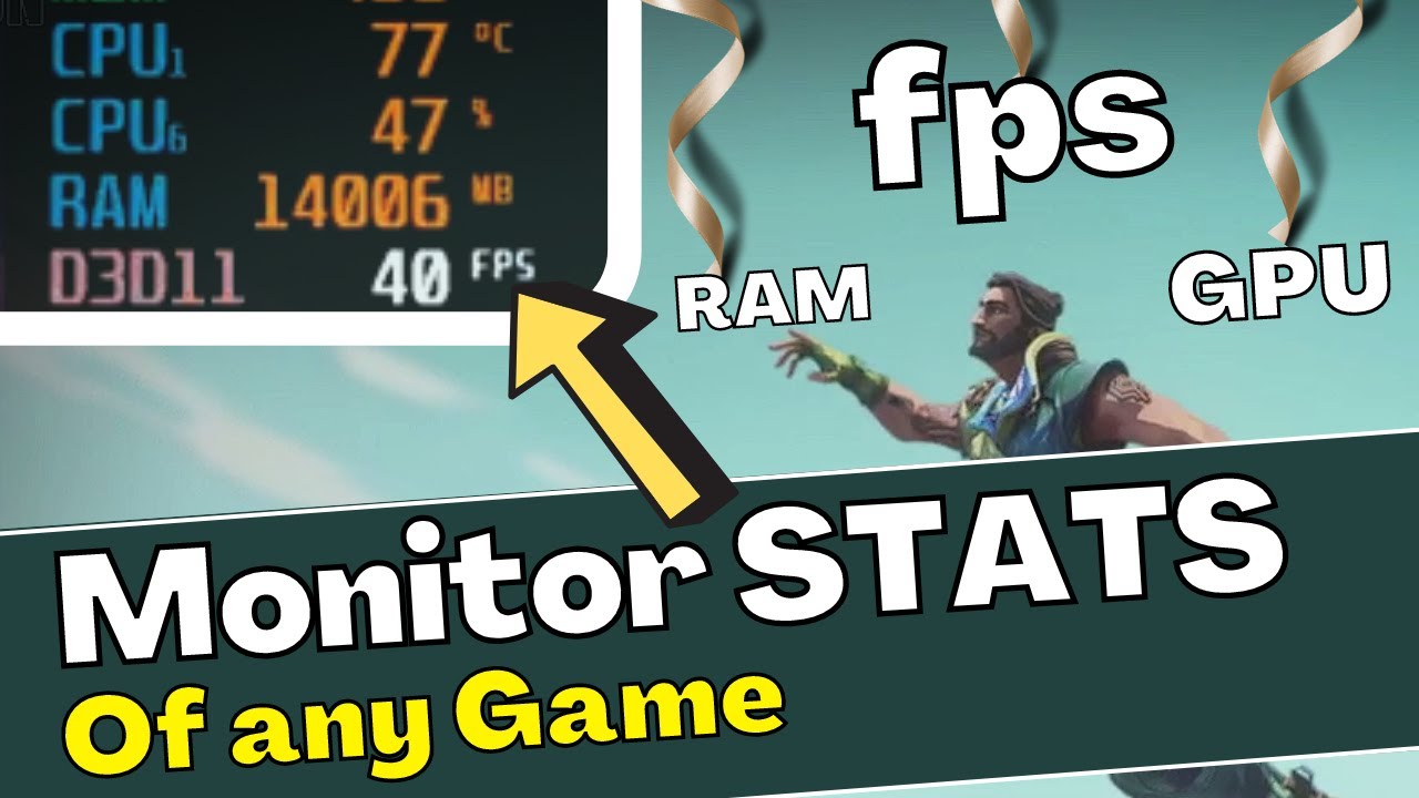 How to Monitor Frame Rate (FPS) in any Games [Show in-game FPS, GPU, CPU, Ram]