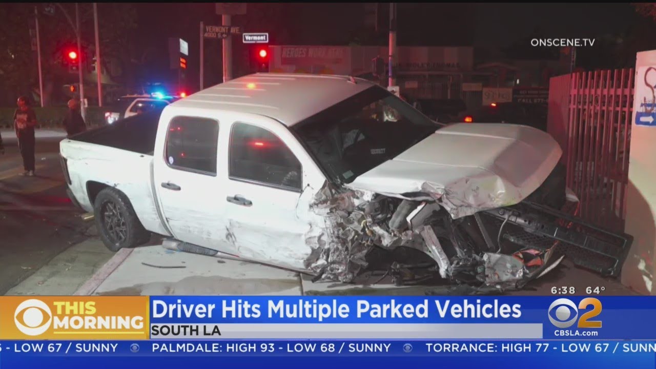 Several parked cars in South LA damaged by driver suffering medical emergency