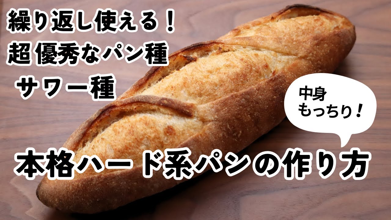 【１００年継ぎ続けたい】サワー種で作る本格ハード系パン　sourdough bread recipe