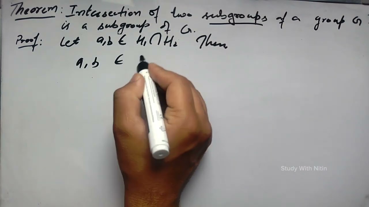 Intersection of two subgroups of a group G is a subgroup of G
