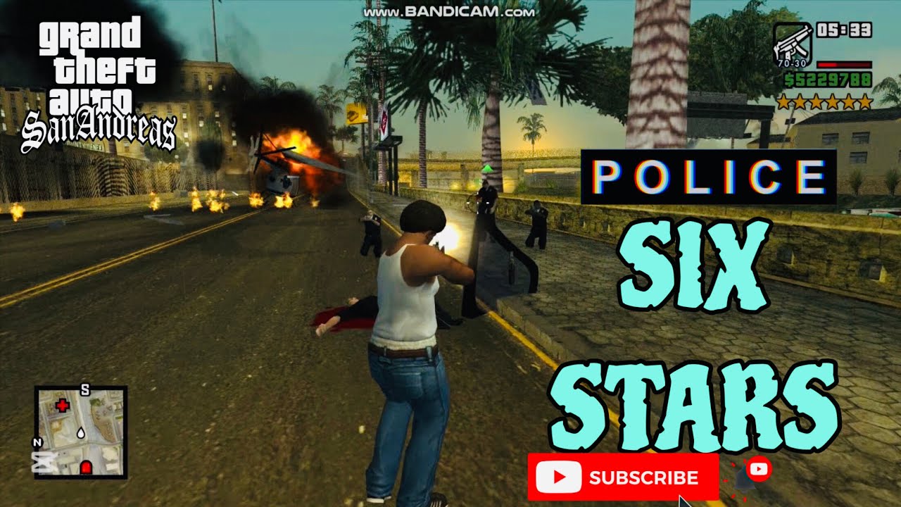 GTA SANANDRES - POLICE SiX STARS ⭐️⭐️⭐️⭐️⭐️⭐️ #gtasanandreas #police #attack #usa 
