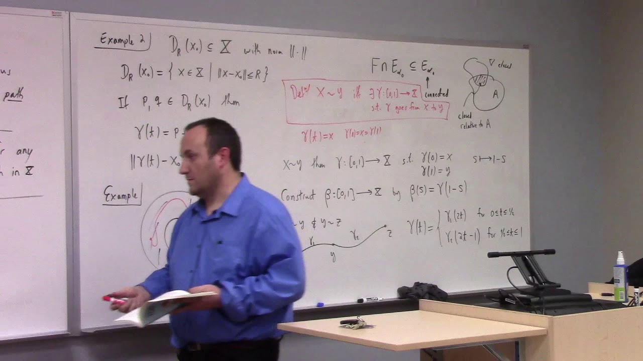 Topology & Analysis: connected and path connected, 2-8-19 part 2