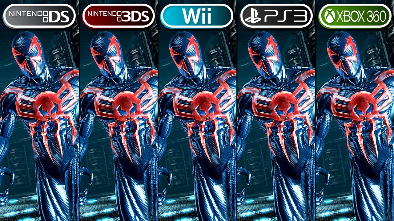 Spider Man Edge of Time | DS vs 3DS vs Wii vs PS3 vs Xbox 360 | Graphics Comparison