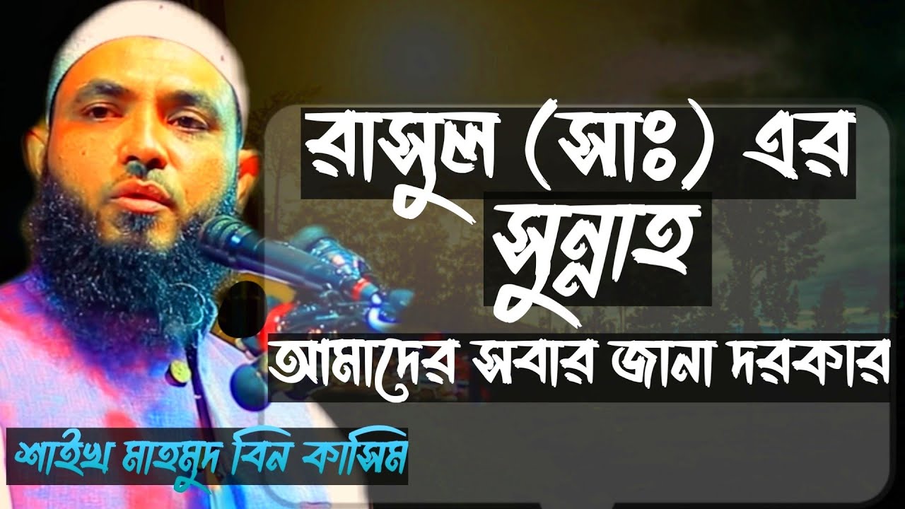 রাসুল (সাঃ) এর সুন্নাহ। গুরুত্বপূর্ণ আলোচনা। মাহমুদ বিন ক্বাসিম । Mahmud Bin Kashem