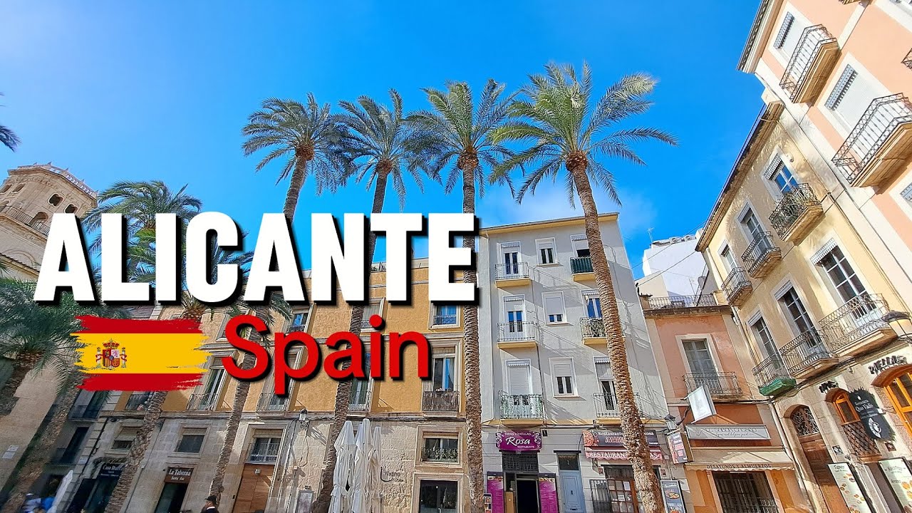 🇪🇸 Winter in Spain [4k] Alicante Walking Tour | Charming Old Town and Beautiful Panoramic Views