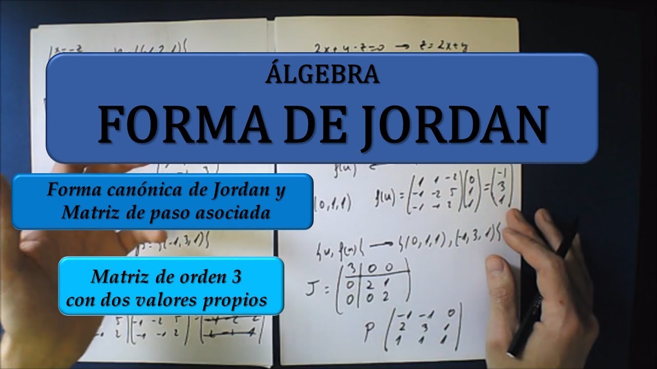 Forma canónica de Jordan: orden 3 y dos valores propios