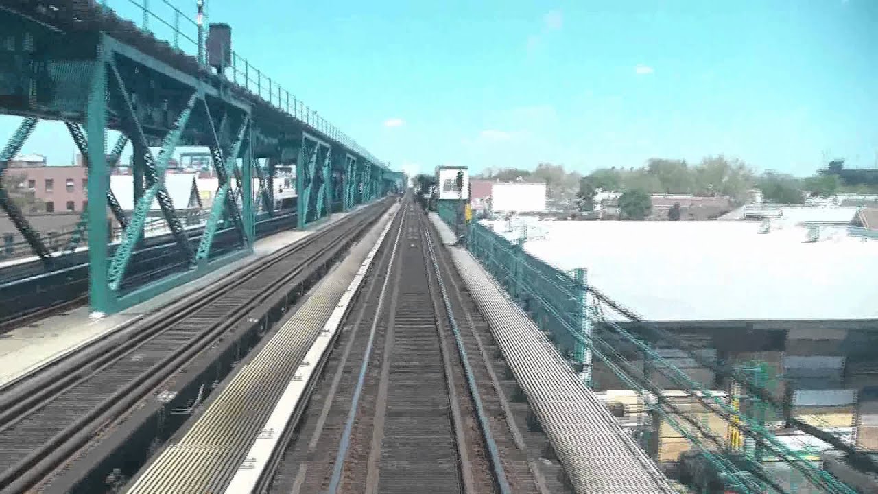 NYC Subway Train Ride Front Car View