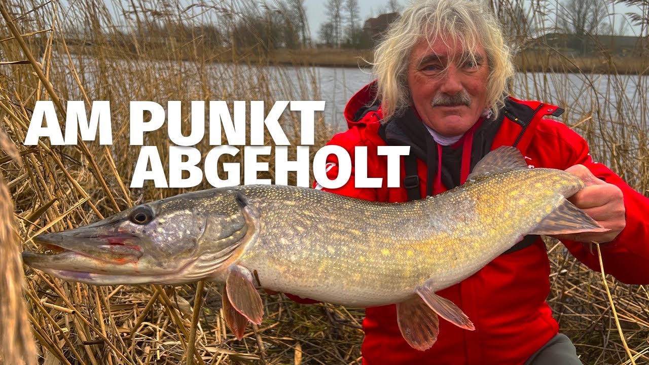 KÄLTEEINBRUCH: HECHTE FANGEN auf KÖDERFISCH - JÖRG OVENS am FLUSS  - 'Fang mal was' (13)