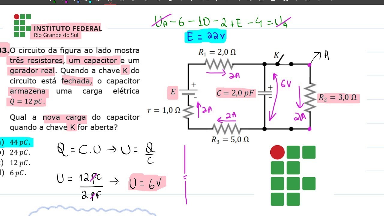 FÍSICA PARA CONCURSOS - QUESTÃO CONCURSO PROFESSOR IFSul